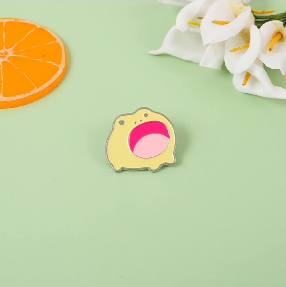Cute Yellow and Pink Enamel Pin - Picture 1 of 5